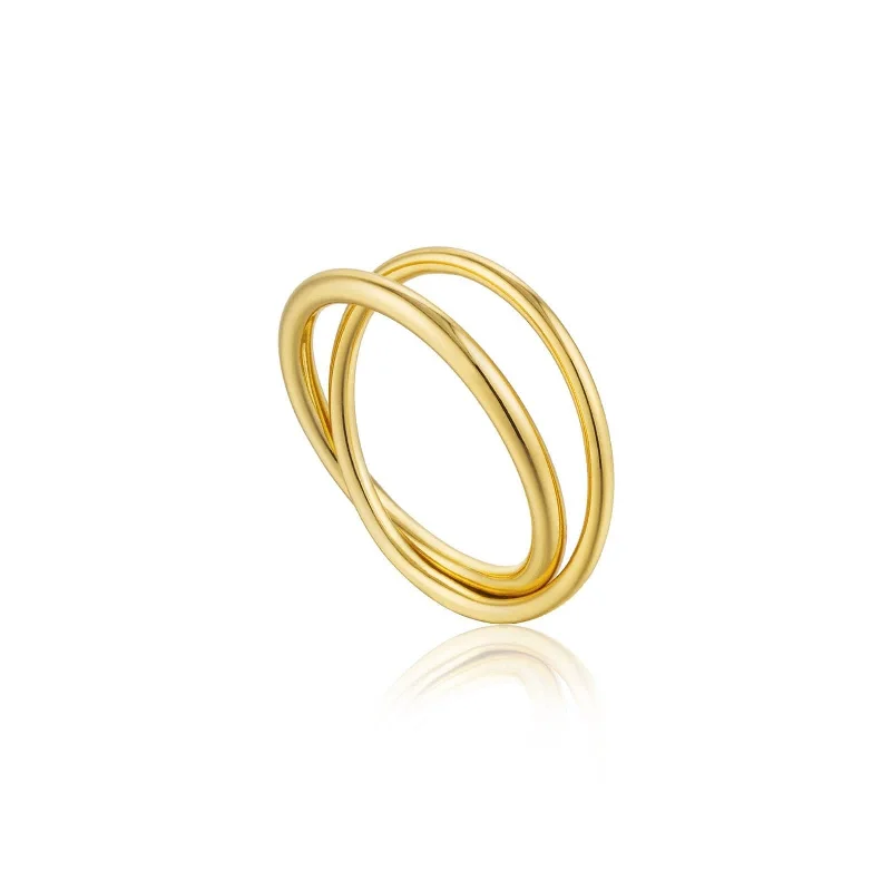 Gold Modern Double Wrap Ring