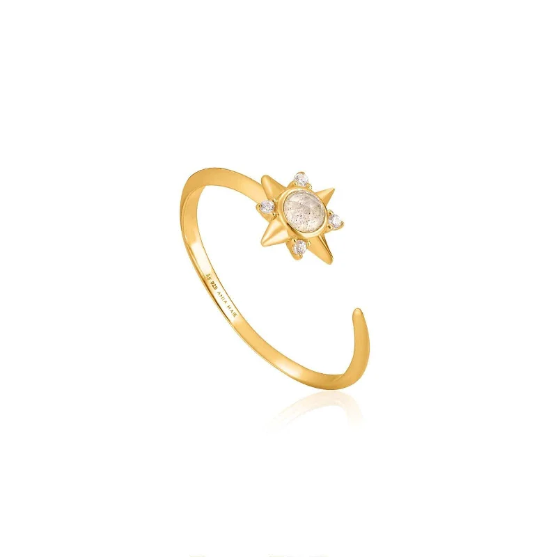 Gold Midnight Star Adjustable Ring