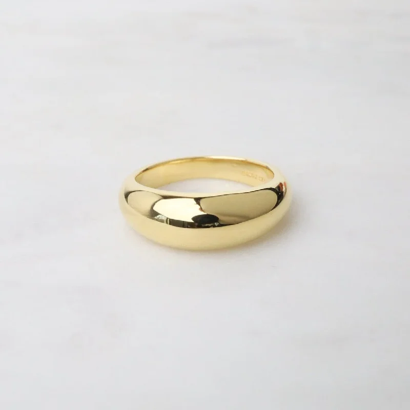 Gold Vermeil Medium Dome Ring