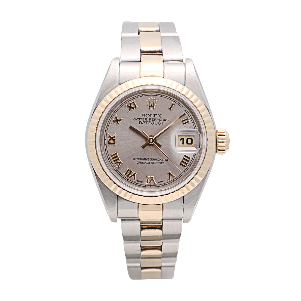 Rolex Datejust 26 Ladies' Silver Roman Dial Oyster Bracelet Watch Automatic (Preowned)